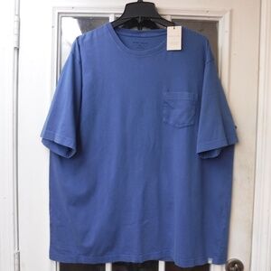 Peter Millar Blue Color Crewneck Short Sleeve Organic Cotton Shirt